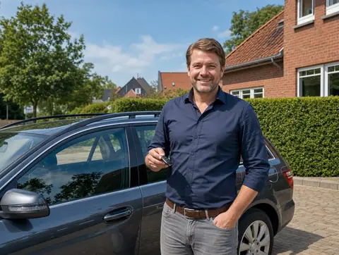 Verkäufer aus Brühl mit dem verkauften Fahrzeug